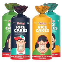 Grainic Rice Cakes, Assorted Saver Pack Of 4 I All Natural And Gluten-Free (4 X 135 G) (135 G (Pack Of 4))