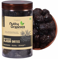 Nutty Organics Ajwa Dates  500 Gram Pack | 100% Natural, Hand-Picked, And High In Fiber | Perfect For Snacking & Healthy Living