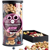 Growfitz Premium Mixed Dried Fruits | Export Quality | 15 In 1 Trail Mix | Cashew, Almonds, Anjeer, Craneberries, Pista, Dates, Cherries And Many More (400G X 1)