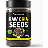 Neutrione Chia Seeds 500G - Seeds For Weight Management | Rich In Calcium, Protein & Fibre | Beat The Heat | 100% Clean Chia Seeds For Eating | Antioxidant Rich Seeds