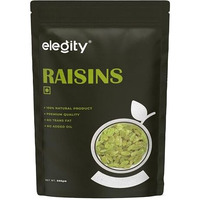 Elegity Plain Seedless Raisins Pouch 500 Gm | Dried Grapes (Kishmish) | Nutritious, Delicious Snack | Source Of Fibre In Nuts | No Preservatives In Dry Fruit