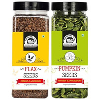 Wonderland Foods 400G (200G X 2) Healthy & Roasted Pumpkin & Flax Seeds Jar Combo Pack