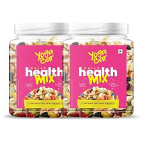 Yogabar Daily Health Mix - 2 Trail Mix Jars, 850G Each - Mixed Nuts, Dried Fruits & Seeds - Almonds, Cashews, Pista, Blueberries, Pumpkin Seeds & More - Healthy Protein Snack - Ideal For Healthy Snacking, Hikes