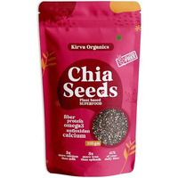 Kirva Organics Chia Seeds 350G - Rich In Omega 3,Protein & Fibre|For Weight Management & Healthy Eating (Pack Of 1)
