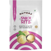 Nutraj Snackrite Macadamia Nuts Roasted & Salted 100G Pouch | Dry Fruits | Grocery Items | For Baking | Nuts