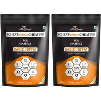 Kilobeaters Diabetics Friendly& Fitness Enthusiasts Vegan, No Preservative, Zero Grain & Zero Sugar South Indian Baked Nippat - (100 Gm, Pack Of 2)