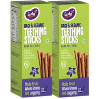 Early Foods - No Maida No Refined Sugar - Pack Of 2 - Ragi Teething Sticks With Sesame | Sweetened With Jaggery | Food Teethers | Ragi Snack For Kids | Lunch Box Snack 150G