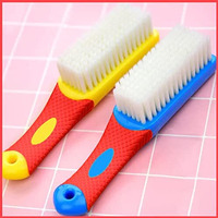 Wolpin Multipurpose Bathroom Cleaning Brush Pack Of 2 Sink Brush, Shoe Brush (Red & Blue)