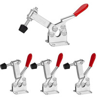 Serplex 4Pcs Toggle Clamp Hold Down Clamp 220Lbs Holding Capacity Antislip Horizontal Quick Release Toggle Clamp