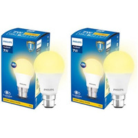 Philips B22D Led Bulb, (Golden Yellow, 7W) Pack Of 2