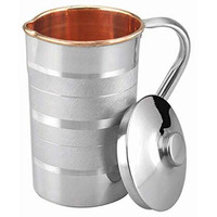 Copper-Master Handmade1.6 Litre Thermosteel Water Jug For Healthy Hydration | Copper Steel Water Jug With Stainless Steel Outer And Inside | Pure Copper With Many Ayurvedic Health Benefits(1500Ml)