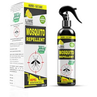 Home-Secure Herbal Mosquito Repellent-220 Ml With Lime Fregrance| Natural Mosquito Killer Spray | Pet Safe, Kids Safe | Non-Toxic, Eco Friendly, Chemical Free | Made With Plant Oils