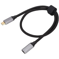 Wefly Type C Extension Cable(Gen 2/10Gbps) 50Cm Nylon Braided Usb 3.2 Type C Male To Female Extension Cable Support 4K Video Pd 100W/5A Chargingfor Mcbook Pro/Air/M1 Ipad Pro,De Ll,Black