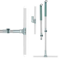 Bare Elixir Silicone Rubber Blade Floor Wiper, Squeegee Broom With Long Telescopic Handle | 180 Rotating, Heavy-Duty Cleaning Broom For Tile, Glass, And Marble Floor - 52Cm Blade-Multi
