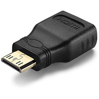 Rodmed Mini Hdmi Male To Standard Hdmi Female Adapter Converter Plug (Black) - Not Compatible With Mobile Phones