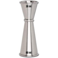 Bab Louie & Co. Double Sided Peg Measures 30/60Ml | Stainless Steel Jigger Peg Measure | Bar Accessories | Double Sided Jigger Set | Cocktail Measure | Shot Glass Peg Measure