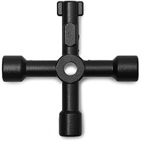 Aasons 4-In-1 Key Wrench Multifunction Electric Control Box Utility Key Set/Elevator Door Valve Plumbing Cross Ratchet Wrench - Box End