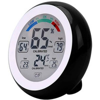 Hasthip Lcd Digital Indoor Hygrometer Thermometer Humidity Guage Accurate Temperature Monitor Meter Air Comfort Indicator With Stand For Home Office Indoor Green House(Battery Not Included)