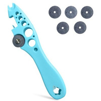 Hasthip Ampule Cutter With 5 Replaceable Grinding Wheels, Ampoule Cutter For Doctors, Glass Bottle Cutter, Ampule Breaker, Suitable For Home Daily Or Medical Use, Cut The Ampoule (Blue)