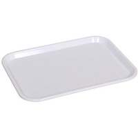Urmila Plastic Serving Tray Platter Rectangular Shape Plastic Trays For Drink Breakfast Tea Dinner Coffee Salad Food For Dinning Table Home Kitchen 11X14 Inches White