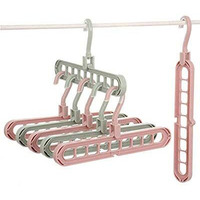 Hookcart Wardrobe Space Saver Folding Smart Hanger For Clothes 360 Degrees Rotatable Hook Anti-Skid Folding Drying Rack Portable Hanging Household Wet And Dry Clothes Hanger Closet Hook (1)