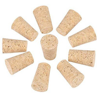 Windup Tapered Cork Stopper For Glass Wine Bottle - Length 33Mm X Top 22Mm X Bottom 17Mm - Pack Of 20 Pcs - Made In India