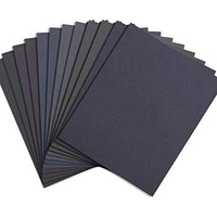 Sandcastle Sand Paper Wet/Dry Waterproof | 150; 220; 320; 400; 800; 1000; 1500; 2000 Grit | Black | Set Of 16 Sheets
