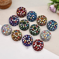 Craftam Aluminum Lakh Sindoor Boxe, Kumkum Box Bharani Wedding Return Gifts (Set Of 12), Round