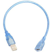 Rodmed 35Cm Premium Usb Extender Cable Male To Female Usb A Male To Usb A Female 2.0 Data Transfer And Charging Adapter For Tv, Pc, Laptop, Playstation, Xbox, Flash Drive,Etc (Transparent Blue)