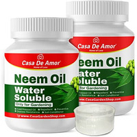 Casa De Amor Neem Oil - Water Soluble Organic For Easy Spray On Garden And Indoor Outdoor Plants- 2 Pack Of 100 Ml (Total 200 Ml)
