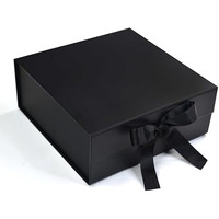 Rbs - Medium Black Gift Boxes (26 X 26 X 10Cm) Gift Boxes For Packaging (1 Pack) Gift Packing Box Multipurpose Gift Hampers Hold To 8 Kg Occasion Empty Gift Box For Packaging (Medium Black)