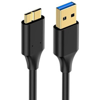 Rts Usb 3.0 External Portable Hard Drive Disk Hdd Cable (0.5Cm/1.5 Ft) (5 Gbps) Compatible With Seagate Wd Samsung Hitachi Hp Bufallo Lenovo Transcend Lacie Adata Sony Orico Maxtor Consistent Verbatim