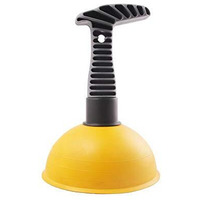 Classy Touch Sink Plunger With Ergonomic Handle, Kitchen Cleaning Tool - 17 Cm, Yellow