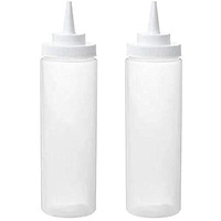 Ikea Plastic Squeeze Bottle, 330 Ml (Transparent) - Pack Of 2