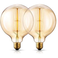 Citra 40W G80 E26/E27 Filament Light Bulb, Pack Of 2 (Warm White Led