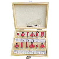 Inditrust 6 Mm Router Bit Set 12 Pcs Multi Shape For Router/Trimmer Combo With Wooden Box Specially Designed For Wood Working