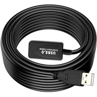 Storite 10 M Active Usb 2.0 Male To Female Active Extension/Repeater Cable, Data Transfer Cord Compatible With Printer, Camera, Webcam - Black