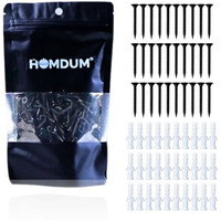 Homdum Nylon Plug With Screws 2 Inch (50 Mm Screw With Plastic Sleeve) Pack Of 60. (2")