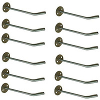 Q1 Beads 12 Pcs 4" Inch Stainless Steel Wall Mount Heavy Duty Display Hook Hanger For Mobile Shop,Counter Display With Hardware Fittings(4 Inches, 12 Pcs)