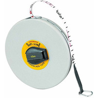 Freemans Ft15 Fiberglass Top Line Measuring Tape - 15M/50Ft || Case Reinforced With Stainless Steel Band || Durable Winding Mechanism Handle And Stainless Steel Mouth With End Hook