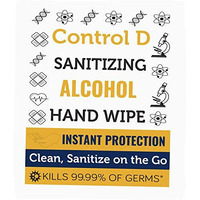 Control D Wipes For Disinfection & Hand Sanitizing (50 Wipes)