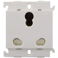 Legrand Mylinc Polycarbonate 16A 3 Pin Multi Socket 675555 (White)