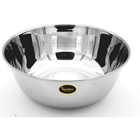 Kanshita's Rasoiware Stainless Steel Solid Mixing Bowl, 1.5 Liter Silver