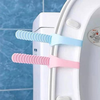 Curated Cart Silicone Toilet Seat Cover Lifter | Self-Adhesive Toilet Seat Holder With Double Tape | Toilet Cover Support Tools Bathroom Accessories Maintain Hand Hygiene (Pack Of 4)