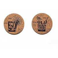 Speedx Home Bar Essentials - Set Of 2 Wooden Coasters Sustainably Harvested Wooden Wine Corks