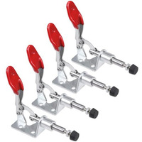 Serplex 4Pcs Push-Pull Toggle Clamps - Galvanized Iron Straight Line With 100Lbs Holding Capacity - Quick Release For Woodworking Jigs And Fixtures