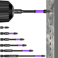 Serplex 6Pcs Magnetic Phillips Drill Bits Set, Assorted Sizes, Anti-Slip Grooves, High Impact Steel, Universal Compatible, For Power & Impact Drivers, Enhanced Magnetic Tips For Precision