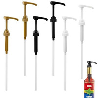 Thw 6Pcs Coffee Syrup Pump Dispenser, Fits 750Ml Bottles, For Skinny Syrup, Jam, Dish Soap, Shower Gel, Cosmetics, Lotion (Gold, White, Black)