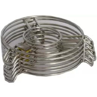 Kitdor Stainless Steel Hot Pot Stand For Kitchen (Pack Of 6) | Trivets For Heat Damage Protection For Counter Tops | Round Table Ring Set Of 6, Heat Resistant Steel Stand For Hot Utensils