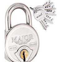 Mujees Major Lock And Keys For Home Main Door, Metal Body, Semi Cylinder 7 Lever Double Locking Comes With 5 Keys,Suitable For Wooden Main Door Or Iron Main Gate(57Mm | 5 Keys |Pack Of 1 Pcs)